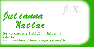 julianna matlar business card